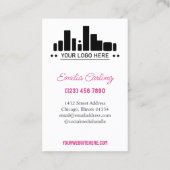 Roze Toevoegen Logo Haar Stylist Volgende Afsprake Afsprakenkaartje (Achterkant)