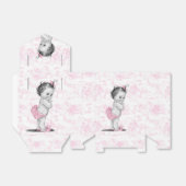 Roze Toile Baby shower Favor Boxes Bedankdoosjes (Uitgevouwen)