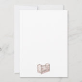 Roze Toile Baby Shower Kaart (Achterkant)