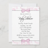 Roze Toile Baby shower Kaart (Achterkant)