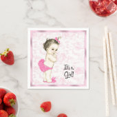 Roze Toile Baby shower Servetten (Insitu)