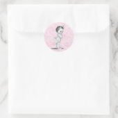  Roze Toile Baby shower Stickers (Tas)
