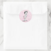  Roze Toile Baby shower Stickers (Tas)