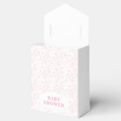 roze toile Beer Baby shower meisje Bedankdoosjes (Geopend)
