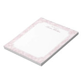 Roze Toile Bloemen Notitieblok (Linkerzijde)