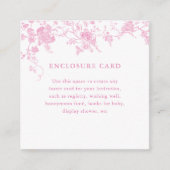 Roze Toile  Bloemen Vierkante Behuizing Kaart (Voorkant)