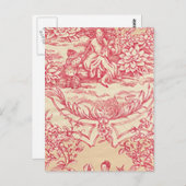 Roze toile briefkaart (Voorkant / Achterkant)