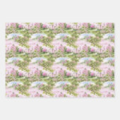 Roze toile cadeaupapier vellen (Voorkant)