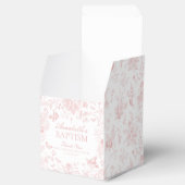 Roze Toile de Jouy Bloemen Doop Favoriet Dozen Bedankdoosjes (Geopend)