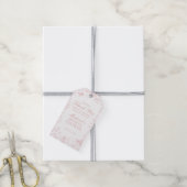 Roze Toile De Jouy Floral Vrijgezellenfeest Favors Cadeaulabel (Met Touw)