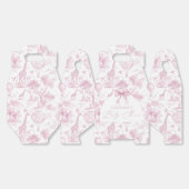 Roze Toile de Jouy Safari Baby shower gunstbox Bedankdoosjes (Ongevouwen)