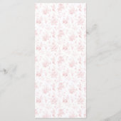 Roze Toile de Jouy Wedding Menu (Achterkant)