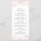 Roze Toile de Jouy Wedding Menu (Voorkant)