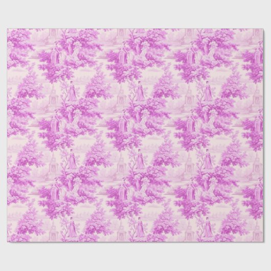  roze Toile de Joy Cadeaupapier (Vlak)