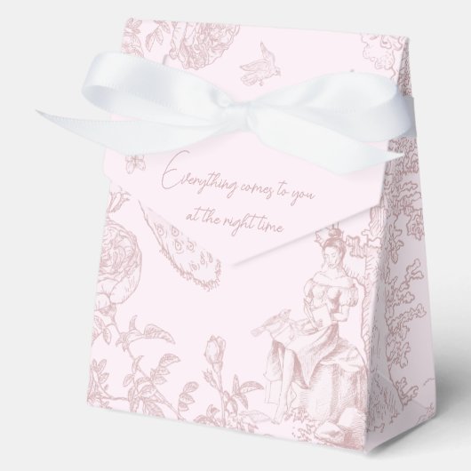 Roze Toile Favoriet Box Bedankdoosjes (Voorkant)