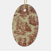 Roze toile keramisch ornament (Links)