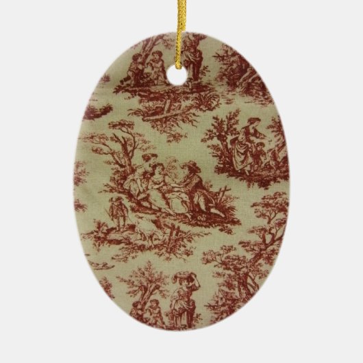 Roze toile keramisch ornament (Voorkant)