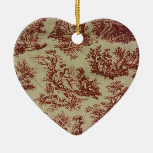 Roze toile keramisch ornament (Voorkant)