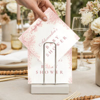 Roze Toile Lammetje Vintage Baby Shower