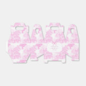 Roze Toile Oerwoud Dieren Safari Chinoiserie Bedankdoosjes (Uitgevouwen)