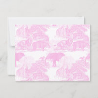 Roze Toile Oerwoud Dieren Safari Chinoiserie