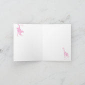 Roze Toile Oerwoud Dieren Safari Chinoiserie Kaart (Binnen)