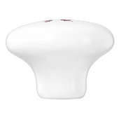 Roze Toile Peony Detail Keramische Knop (Zijkant)