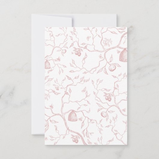 roze toile rosh Hashanah 2023 Kaart (Achterkant)