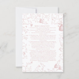 roze toile rosh Hashanah 2023 Kaart