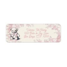 Roze Toile Teddy Bear Baby shower