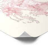 Roze Toile Teddy Bear Baby shower Welkomstbord Poster (Hoek)