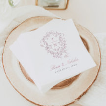 Roze Toile Trouwpapier Napkins Chinoiserie