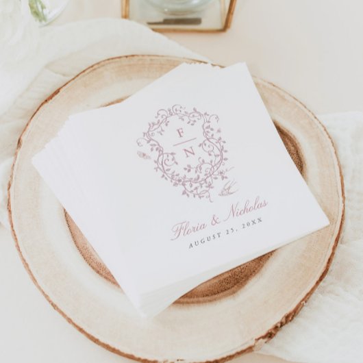 Roze Toile Trouwpapier Napkins Chinoiserie Servet