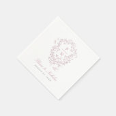 Roze Toile Trouwpapier Napkins Chinoiserie Servet (Hoek)