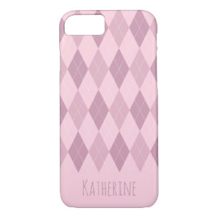 Roze tonen Argyle Pattern iPhone 7/8 Hoesje