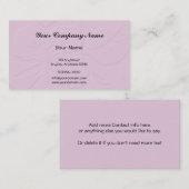 Roze toon op Tone Hibiscus Visitekaartje (Voorkant / Achterkant)