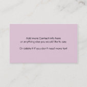 Roze toon op Tone Hibiscus Visitekaartje (Achterkant)