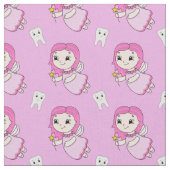 Roze tooth Fairy Pattern Stof (Close Up)