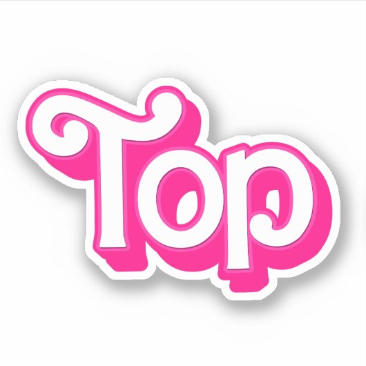Roze Top Sticker (Voorkant)