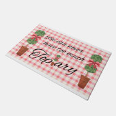 Roze Topiary Topiaries Deurmat (Schuin)