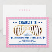 Roze TopOne gevechtspiloot met thema eerste verjaa Kaart (Voorkant / Achterkant)