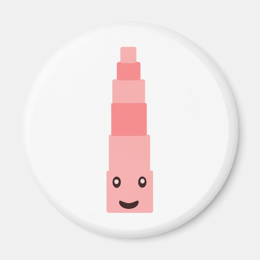 "Roze toren" Montessori 1.5 Magneet (Voorkant)
