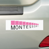Roze toren Montessori-Bumpersticker Bumpersticker (Op auto)