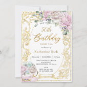  roze torenhoge thee iedere dag kaart (Voorkant)