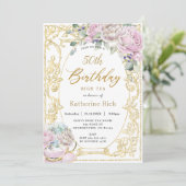  roze torenhoge thee iedere dag kaart (Staand voorkant)