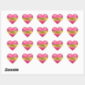 Roze torn hart sticker (Vel)