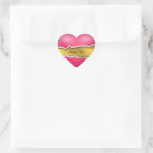 Roze torn hart sticker (Tas)