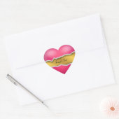 Roze torn hart sticker (Envelop)