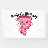 Roze Tornado Spandoek (Horizontaal)