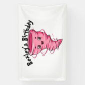 Roze Tornado Spandoek (Verticaal)